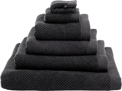 Heckettlane Badhanddoek Grant - Hotelkwaliteit Handdoek van 100% Katoen - 60x110 cm - Handdoekenset 2 Stuks - Zwart