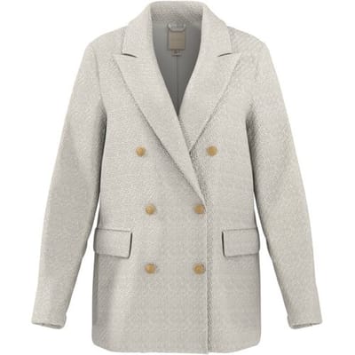 ESMARA Dames bouclé blazer (Crème, 34)