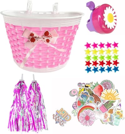 Kinderfiets Accessoires Set - Fietsdecoratie Kinderen - Fiets Opvrolijken - Complete Decoratie Kit - 8.8 x 5.9 x 5.9 Inch