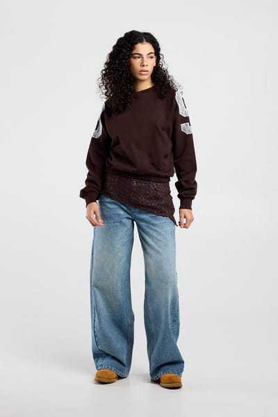 America Today Sanny Dark Brown Maat: S | Longsleeves Outlet | Dames | Bruin