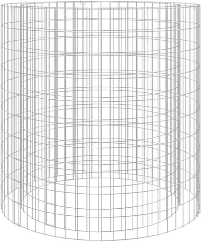 Ronde Gabion Tuinhaard van Verzinkt IJzer - Buiten BBQ en Afscheiding (Diameter 100 cm)