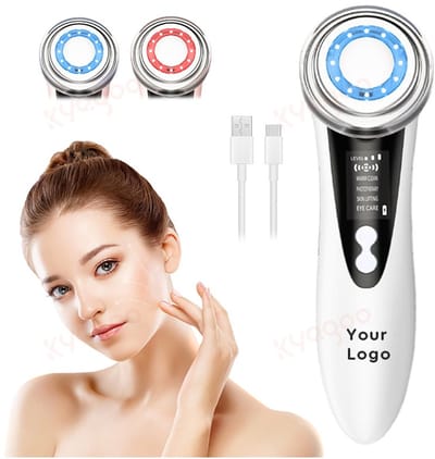Huidverjongingsapparaat Derma wand digtal – SKINCARE 5 IN 1 - Facelift Apparaat Licht Therapie. GEZIEN OP TV