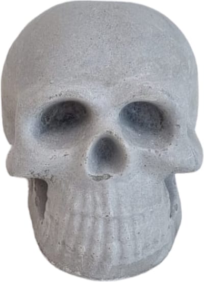 MGM - Betonnen Schedel - Decoratie - Skull - Cement - Onbewerkt - 8 Cm Hoog - 1 Stuk