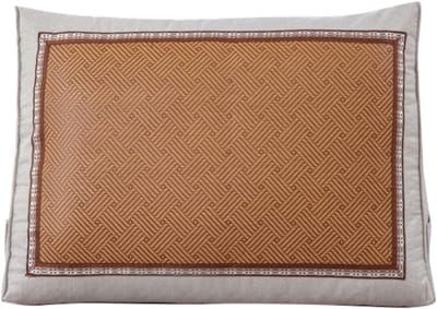 Hoofdkussen Wigkussen - Leeskussen Bedkussen - Rugleuning Steun - Ademend Rotan Materiaal - Tot 200cm Breed - Zilverkleurig