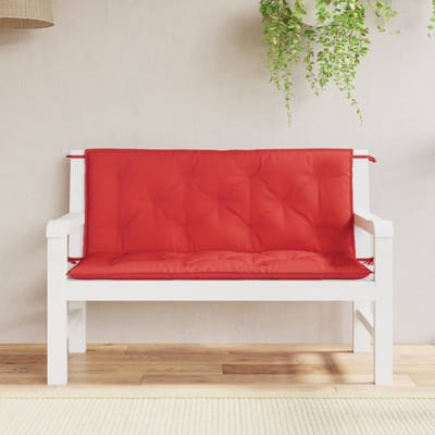 vidaXL - Tuinbankkussens - 2 - st - 120x50x7 - cm - oxford - stof - rood