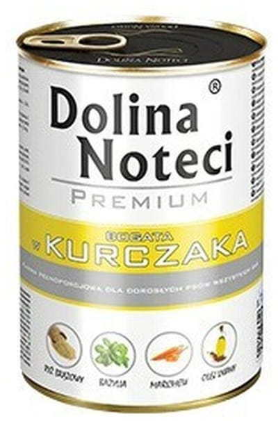 Dolina Noteci Premium - Natvoer Hond - Kip - Met Bruine Rijst & Wortel - 24 x 400g