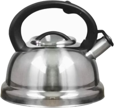 Geklokte Waterkoker - Kookpan Fluitketel - Koffie Thee Zetten - Geschikt voor Alle Vuren - 3 Liter Capaciteit - Zilver