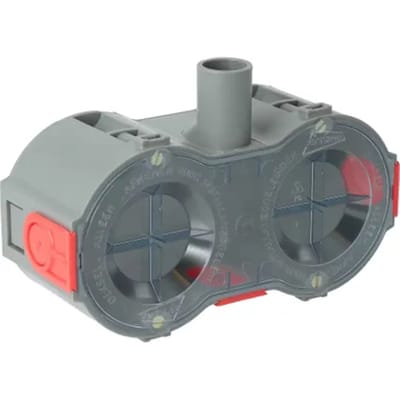 Attema duoinbouwdoos UD50 koppelbaar met tuit 16mm (5/8 ) met label