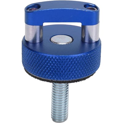 8PCS Fixation à vis moletée pour retrait rapide de hard-top Acier massif Aluminium Filetage M8 1.25 Anneau en D intégré pour Bronco 2 portes bleu