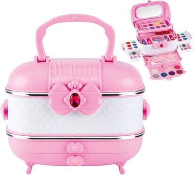 Kinder Make-up Set - Speelgoed Cosmetica - Fantasie Spel - Gemakkelijk Afwasbaar - 27.5 x 15.9 cm