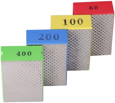 Allecto - Diamond handpolijstpads - 4 stuks - Voor tegels en steen - Geschikt voor polijsten - Diverse korrelgroottes