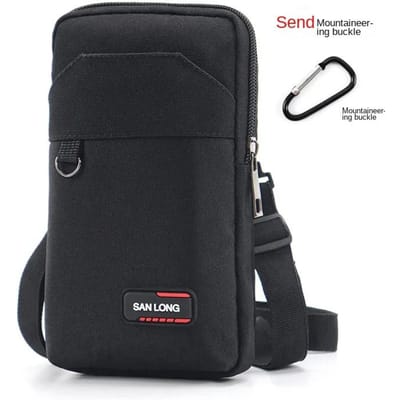Nieuwe Buitensporten Heuptas Kleine Schoudertas Hardloop heuptas Unisex Grote Capaciteit Nul Portemonnee Mobiele telefoon etui black