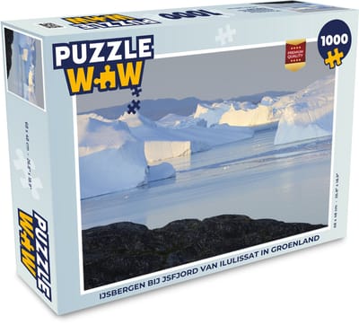 Puzzel IJsbergen bij Jsfjord van Ilulissat in Groenland - Legpuzzel - Puzzel 1000 stukjes volwassenen