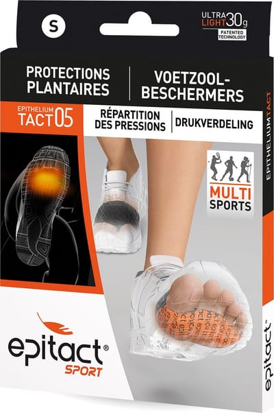Epitact Sport - Voetzoolkussentjes - Maat S - Voor Voorvoetpijn en Wrijving - Tijdens Sporten
