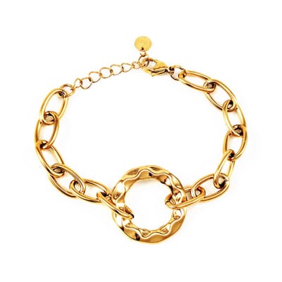 Dottilove Ovale Dames Schakelarmband - Verguld + Cadeauzakje