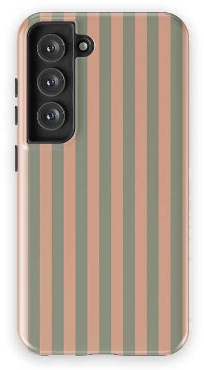 DripCase Gestreept Hoesje Samsung Galaxy S23 | Backcover met Mag | Stripes Motief | Trendy Case Samsung Galaxy S23 met Strepen Sweet Sage