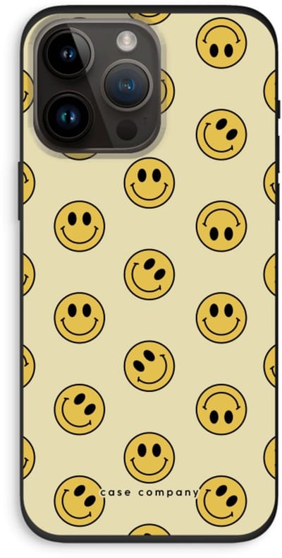 Case Company® - Hoesje geschikt voor iPhone 14 Pro Max hoesje - Smiley N°2 - Biologisch Afbreekbaar Telefoonhoesje - Bescherming alle Kanten en Schermrand