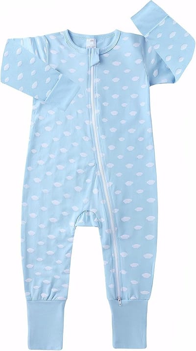 Slaapromper voor baby's - Katoenen lange mouwen met ritssluiting voor jongens en meisjes