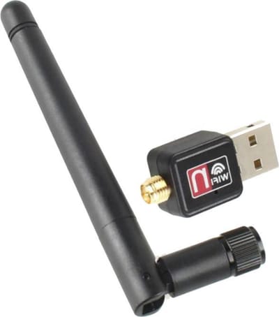 USB Wifi Adapter- USB Wifi- Ethernet - 300 Mbps - TFU - 802.11n / g / b - 2.4G - Zwart