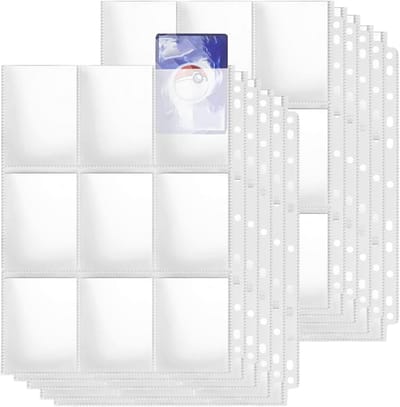 Trading Card Cases voor 720 Stuks - A4 Verzamelmap met 40 Bladen, Transparante Foil voor Ringboeken en Kaartverzameling