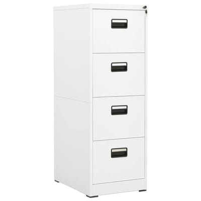 vidaXL - Archiefkast - 46x62x133 - cm - staal - wit