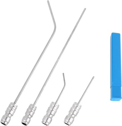 Hogedrukreiniger Sproeier Kit - Power Washer Mondstukken - Diepte Reiniging - Roestvrij Staal - 4 Stuks - Zilver