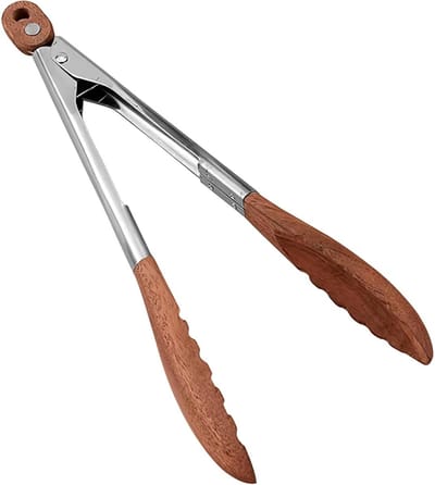 EXCITAT Keukentang - Houten broodroostertang - 30 cm - Duurzaam - Hittebestendig - Antibacterieel - Geschikt voor koken, grillen en serveren - Bestand tegen hoge temperaturen