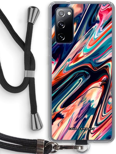 Case Company® - Hoesje met koord geschikt voor Samsung Galaxy S20 FE / S20 FE 5G hoesje met Koord - Quantum Being - Telefoonhoesje met Zwart Koord - Bescherming aan alle Kanten en Over de Schermrand