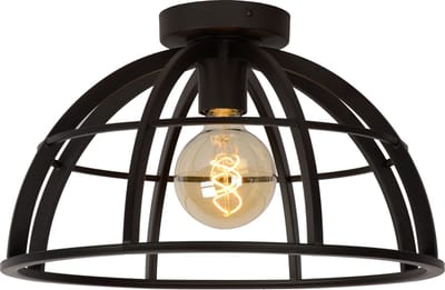 Lucide DIKRA - Plafonnière (Plafondlamp) - 1xE27 - Zwart