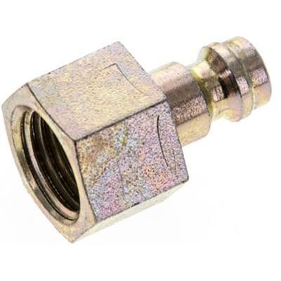 Gehard staal DN 5 Luchtkoppeling Insteeknippel G 1/4 inch Binnendraad - CLP5-F-STN-P-014