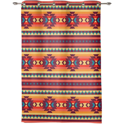 Amerikaans Stammenpatroon Raamgordijn Woonkamer Luxe Valgordijn voor Slaapkamer Huis Keuken Decor Gordijn 135W x 92H(cm) x1