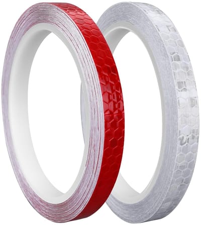 Famanu – Reflectietape 2 rollen 10 mm x 8 m – zelfklevend reflecterend plakband – voor fiets, helm en verkeer
