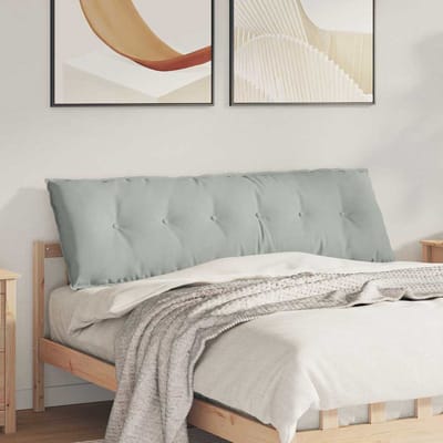 vidaXL - Rugkussen - Lichtgrijs - 160 - x - 50 - cm - Corduroy - stof