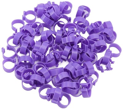 Dailygoods- Gevogelte Ringen 100 Stuks - Identificatie Ringen - Voet Ringen - Clip Ringen - Gezondheidsbenodigdheden - Plastic Ringen - Identificatieringen
