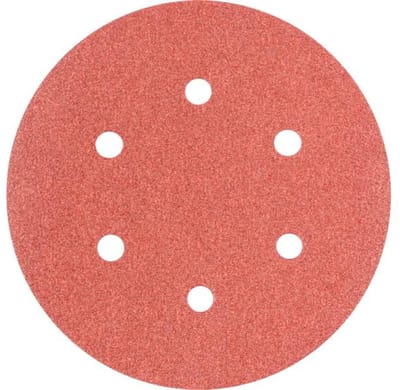 Schuurschijven Klittenband - Schuurpapier Rond - Metaal Bewerken - Korund A Materiaal - 150 mm 6 Gaten - Bruin