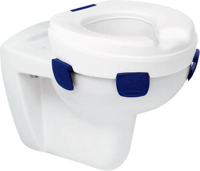 Verhoogd Toilet - Toiletverhoger - Veiliger Zitten - Met Stevige Houders - 415 x 17 cm - Wit