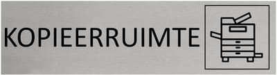 CombiCraft aluminium deurbordje Kopieerruimte - 165 x 45 mm met tape