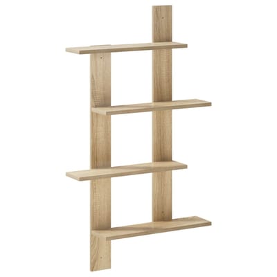 vidaXL - Wandplank - Sonoma - Eiken - 61 - x - 13,5 - x - 88 - cm - Bewerkt - hout