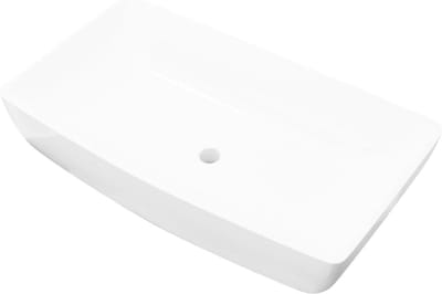 Keramische Wastafel - Opzetwastafel Waskom - Badkamer Opfrissen - Hoogglanzend Oppervlak - 71 x 39 cm - Wit