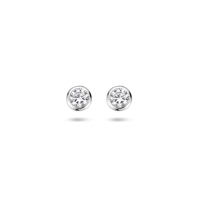 Glams oorknoppen zirkonia - 3.5 mm - Zilver