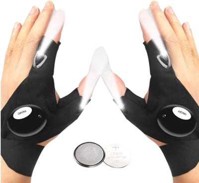 LED Half Vinger Handschoenen voor Mannen en Vrouwen - Waterdichte Vingerloze Fietshandschoenen voor Nachtvissen, Hardlopen en Cyclen | Ideaal voor Buitenactiviteiten en Verlichting