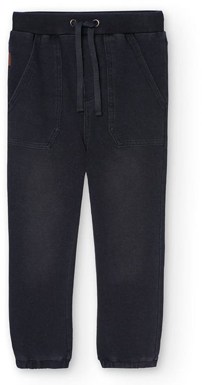 Boboli Fleece Denim Broek Zwart 7 Years Kinderen