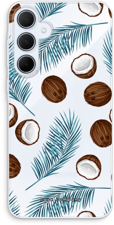 Case Company® - Hoesje geschikt voor Samsung Galaxy A35 hoesje - Kokosnoot - Soft Cover Telefoonhoesje - Bescherming aan alle Kanten en Schermrand