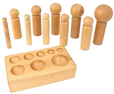 Dapping Blok Set - Vorm Gereedschap - Sieraden Maken - 10 Halfronde Vormen - 17 tot 61mm - Houtkleur