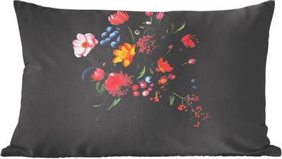 Sierkussens - Kussentjes Woonkamer - 50x30 cm - Bloemen - Vrolijk - Vaas