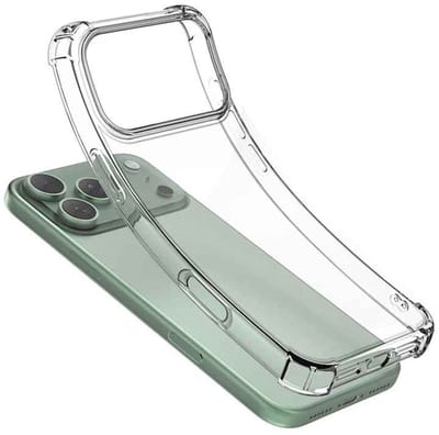 DrPhone TitanShell Transparant Telefoonhoes – Ultradun & Schokbestendig TPU Hoesje met Airbag Hoeken – Anti-Vergeel Bescherming – iPhone Air – Transparant