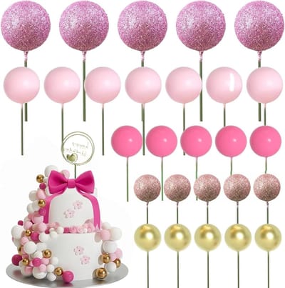 Cake topper bal - kleurrijk - feestelijk - voor verjaardagstaart - ShopVlot