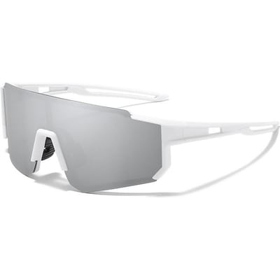 Lunettes de Sport d'Extérieur Lunettes de Soleil pour Équitation Pour Hommes Pour Femmes Pour Cyclistes Lunettes de Protection UV400 Lunettes de Sécurité white