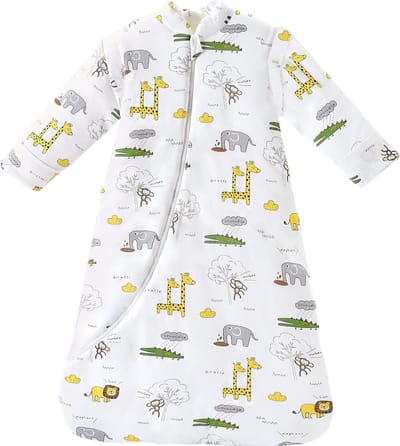 Katoenen baby wrap - babyslaapzak kleine kinderen het hele jaar door slaapzak, pyjama voor jongens en meisjes M (75 - 90 cm)