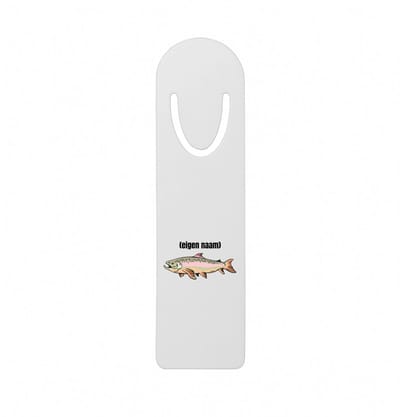 Hacebo® - vis met eigen naam metalen boekenlegger - Vis - vissen liefhebbers - iemand die houdt van vissen - verjaardag - cadeau - kado Bladwijzer boekenleggers - 12.7 cm x 3.2cm